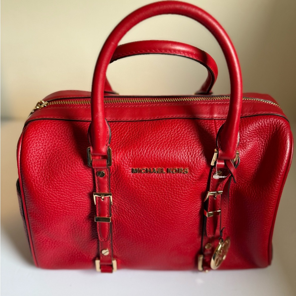 Michael Kors Red Leather Handbag